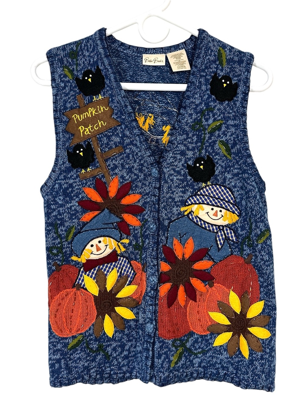 Vintage Bobbie Brooks Fall Harvest Knit Sweater Vest